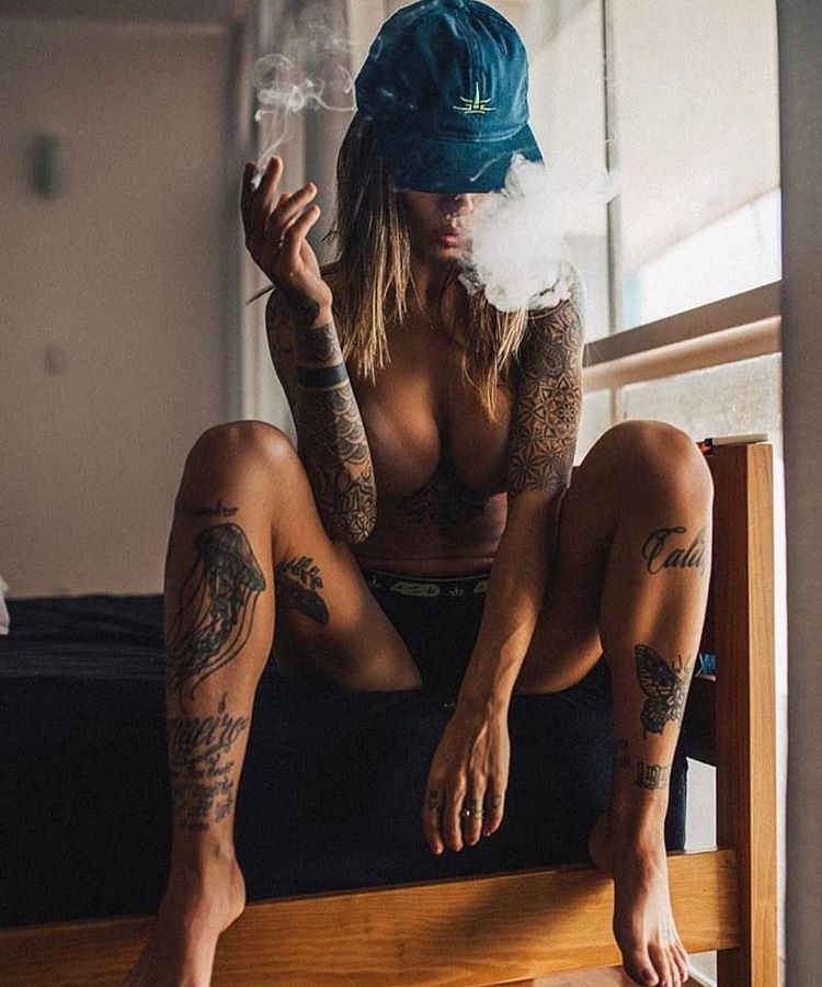 Nude Women Smoking Marijuana